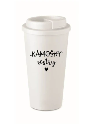 KÁMOŠKY SESTRY - bílý termohrnek 475 ml