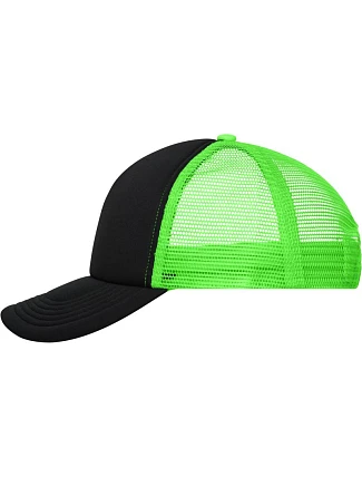 Daiber MB 70 5 panelová polyesterová síťovaná kšiltovka 03.0070 black/neon green