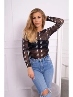 Halenkové body v černé barvě gunmetal