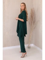 Sada halenky + kalhot s přívěskem tmavě zelená