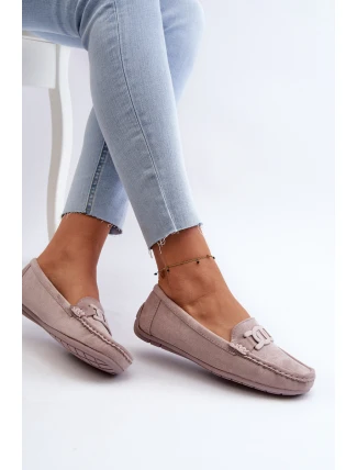 Dámské moderní semišové mokasíny fialové Rabell Dámské moderní semišové mokasíny fialové Rabell