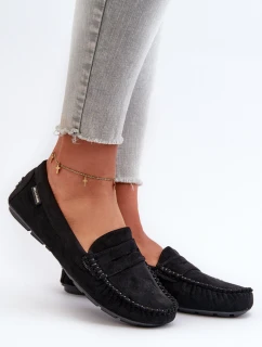 Dámské mokasíny z ekologického semiše černé Rerceria