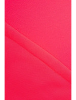 Mikina s krátkým zipem v růžové neonové barvě