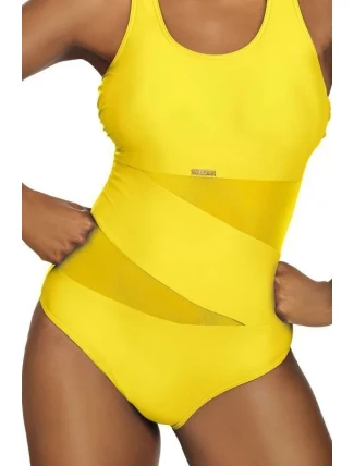 Dámské jednodílné plavky S36W-21 Fashion sport žlutá - Self