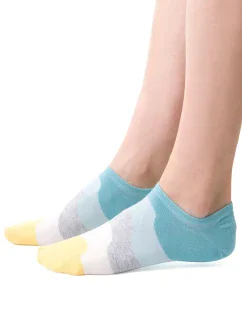 Steven 021 vzorované ponožky barva:modrá 064