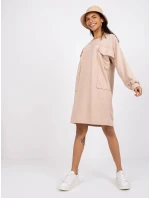 Dámské šaty Dress-EM-SK-717.33X-béžová Dámské šaty Dress-EM-SK-717.33X-béžová