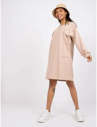 Dámské šaty Dress-EM-SK-717.33X-béžová