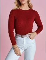 AURINA dámský svetr červený FashionStreet MY1389 AURINA dámský svetr červený FashionStreet MY1389