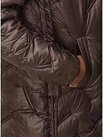 Dámská zimní bunda LOVEINSIDE, prošívaná s kožešinovým lemem, fialová, FashionStreet TY5814 Dámská zimní bunda LOVEINSIDE, prošívaná s kožešinovým lemem, fialová, FashionStreet TY5814