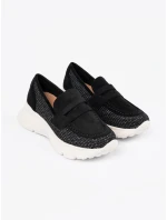 Pěkné polobotky černé dámské platforma Pěkné polobotky černé dámské platforma