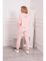 Tepláková souprava s kapucí pudrově růžová Tepláková souprava s kapucí pudrově růžová