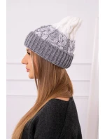Dámská čepice Samara K346 šedá+bílá Dámská čepice Samara K346 šedá+bílá