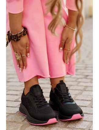 Tenisky Sportovní Boty Dámské Na Platformě Big Star RR274523 HI-POLY SYSTEM Černé