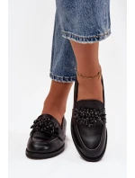 Polobotky Mokasyny Dámské S Ozdobou Černé Murelle