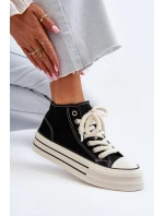 Dámské tenisky na platformě černé Aineri