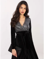 Šaty IT SK 16919.04P černá a stříbrná Šaty IT SK 16919.04P černá a stříbrná