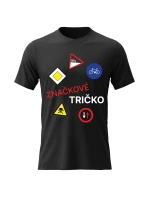 Dámské bavlněné tričko s potiskem - ZNAČKOVÉ TRIČKO - černé