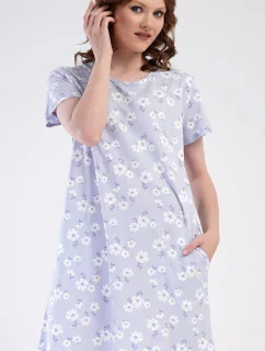 Dámské domácí šaty Nature modro-bílé - Vienetta