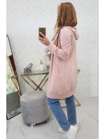 Mikina s kapucí tmavě pudrově růžová Mikina s kapucí tmavě pudrově růžová