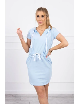 Šaty s kapucí modré