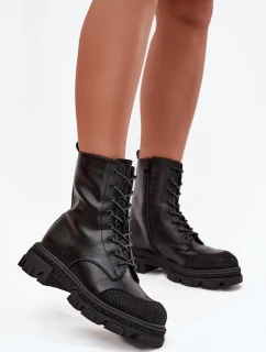 Dámské pracovní kotníky vyhřívané se zdobením S.Barski HY42-982 Černé