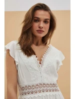 Dámské šaty L-SU-4045 bílé - Moodo Dámské šaty L-SU-4045 bílé - Moodo