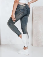 Dámské úzké džíny s vysokým pasem modré FashionStreet UY2792