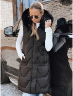 Dámská prošívaná vesta černá FashionStreet TY5262 Dámská prošívaná vesta černá FashionStreet TY5262
