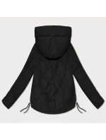 Černá prošívaná dámská bunda pro přechodné období s kapucí S'West (B8297-1)