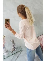 Halenka s 3D grafikou Bird powder pink Halenka s 3D grafikou Bird powder pink