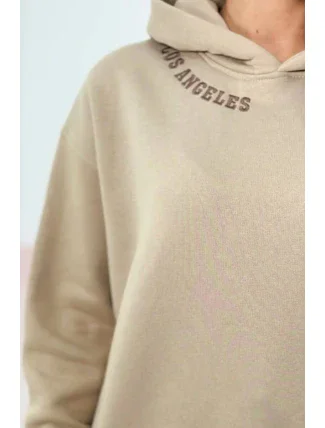 Izolovaná souprava s výšivkou Los Angeles světle béžová Izolovaná souprava s výšivkou Los Angeles světle béžová