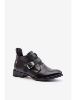 Kožené Nízké Boty Na Zip Maciejka 06692-01 Černé