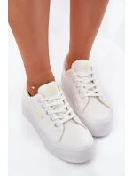 Dámské trampky na platformě Lee Cooper – bílé
