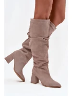 Kozačky na podpatku  model 219403 Step in style