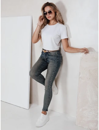 Dámské úzké džíny s vysokým pasem modré FashionStreet UY2792