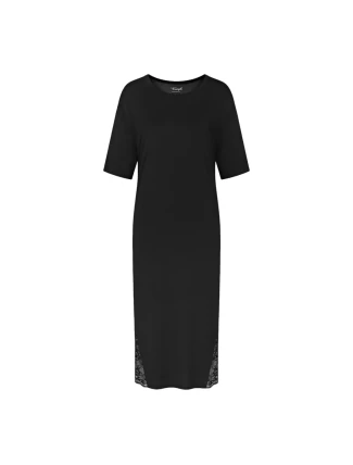 Dámská noční košile Timeless Sensuality NDK SSL - BLACK - černá 0004 - TRIUMPH Dámská noční košile Timeless Sensuality NDK SSL - BLACK - černá 0004 - TRIUMPH