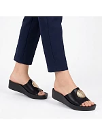 Dámské žabky na platformě černé Potocki 43326