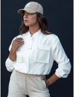 Dámská bunda bomber PRIEV bílá FashionStreet TY4305