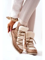 Zateplené boty Trapper  Béžove Jiliana