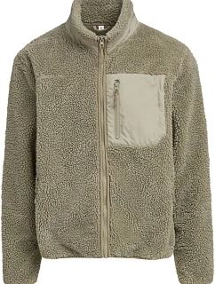 Build your Brand BY 406 Unisex fleecová bunda "Bonded Sherpa" 56.0406 pale olive