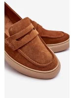 Mužské semišové loafers polobotky Zazoo 1566 hnědé Mužské semišové loafers polobotky Zazoo 1566 hnědé