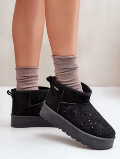 Sněhule s ozdobou na platformě Big Star Černé