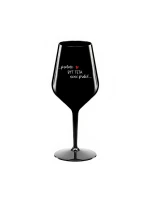PROTOŽE BÝT TETA NENÍ PRDEL - černá nerozbitná sklenice na víno 470 ml PROTOŽE BÝT TETA NENÍ PRDEL - černá nerozbitná sklenice na víno 470 ml