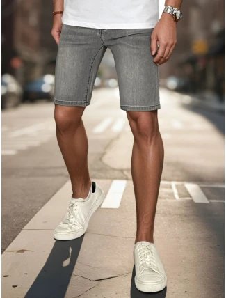 Pánské krátké džíny tmavě šedé FashionStreet SX2351 Pánské krátké džíny tmavě šedé FashionStreet SX2351