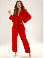 De Lafense 718 Madeleine pyžamo dlouhé/r S-4XL dámské rozepínací De Lafense 718 Madeleine pyžamo dlouhé/r S-4XL dámské rozepínací