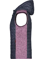 Daiber JN 767 Dámská pletená hybridní vesta 02.0767 pink melange/anthracite melange