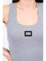 Žebrovaná halenka s šedým blůzou Žebrovaná halenka s šedým blůzou