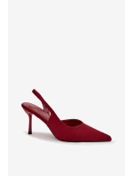 Podpatky s odkrytými patami Bordó Lenira