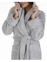 Dlouhý dámský župan De Lafense 807 Kapuce Dlouhý dámský župan De Lafense 807 Kapuce