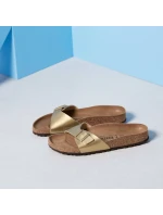 Dámské žabky Birkenstock Madrid Birko-Flor Gold regular wide (1016106) dámské Dámské žabky Birkenstock Madrid Birko-Flor Gold regular wide (1016106) dámské